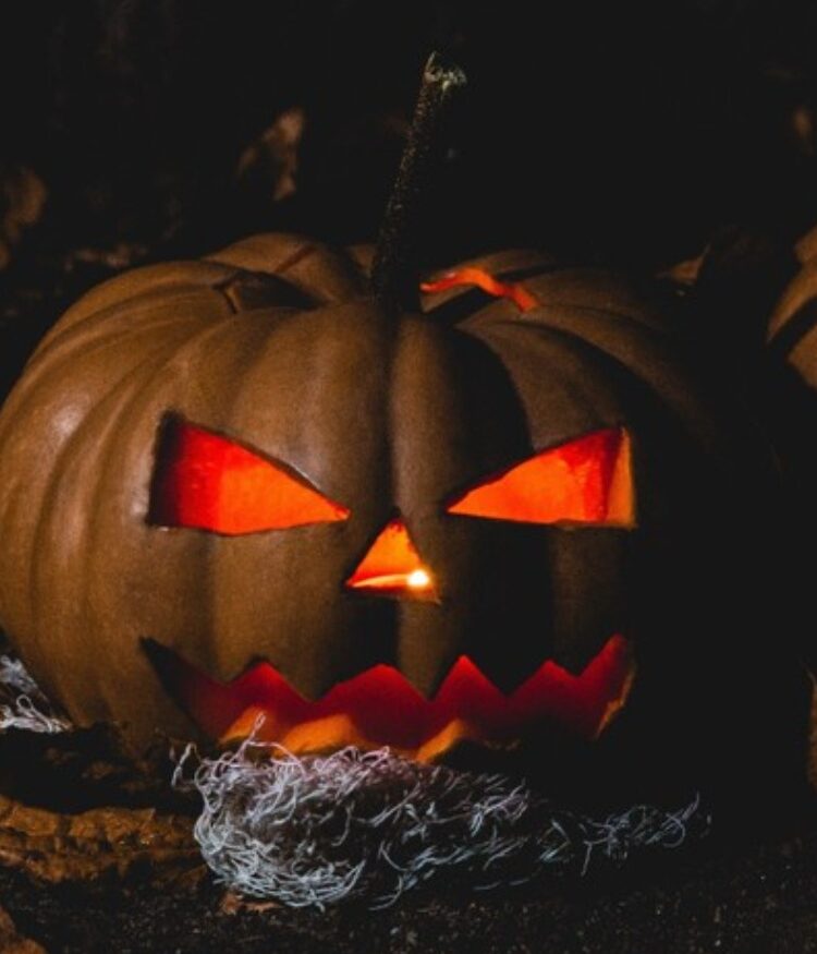 A spooky jack-o-lantern