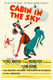 an old movie poster from 1943 for a cabin in the sky