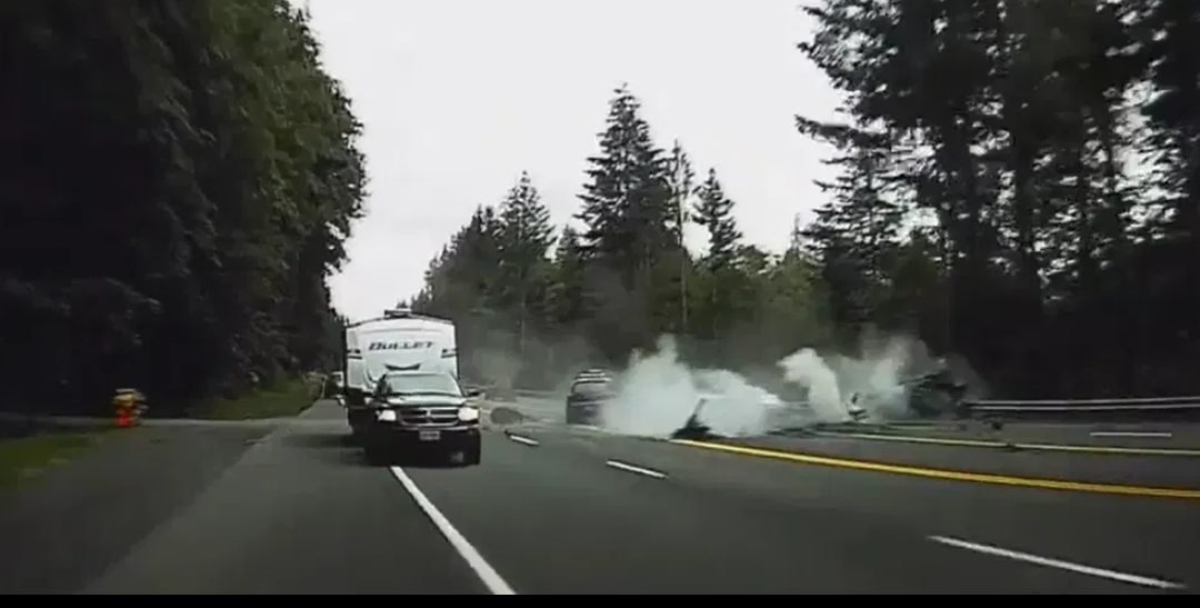 A car crash on highway 26