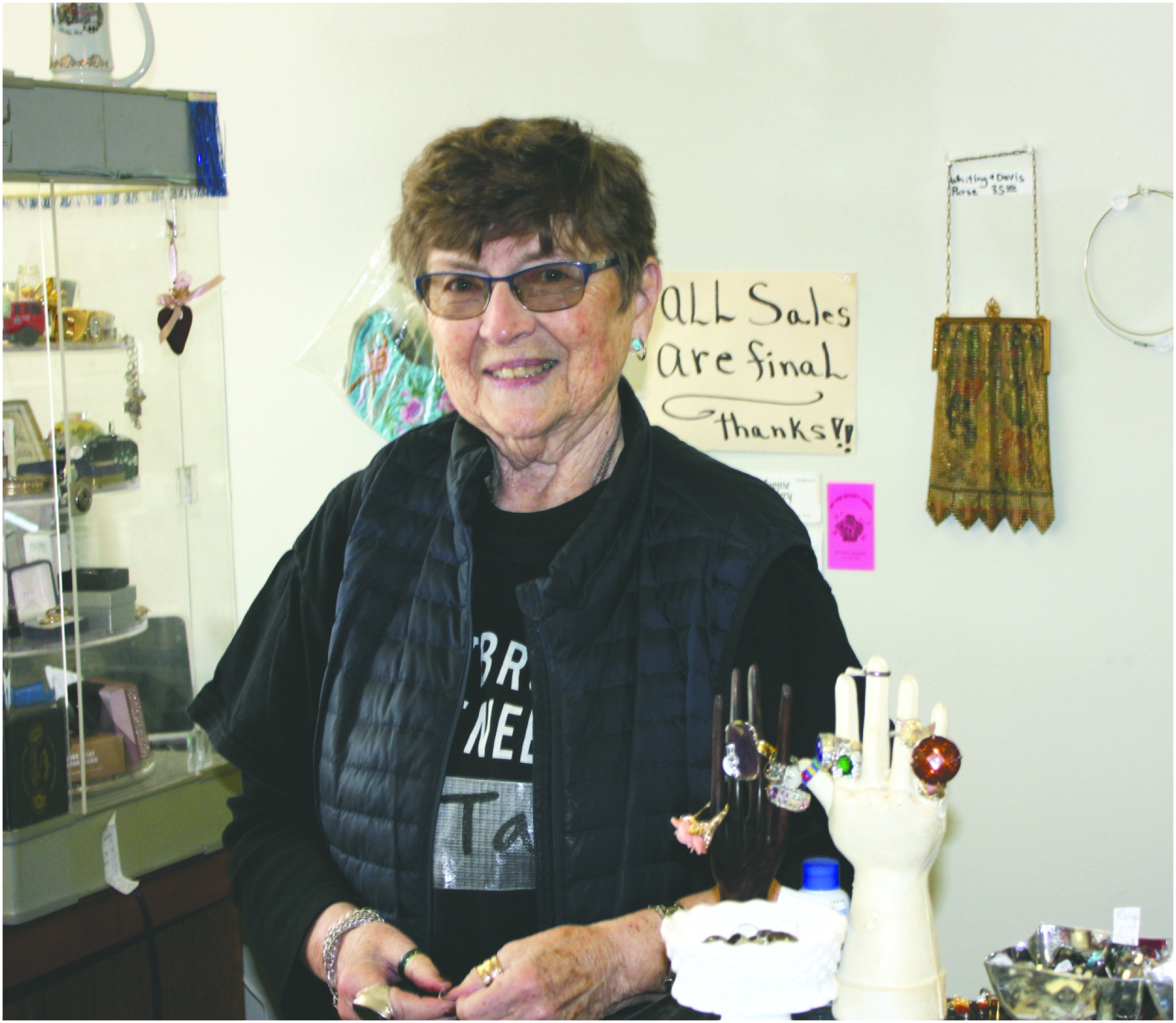 Cathy and her collection of jewelry