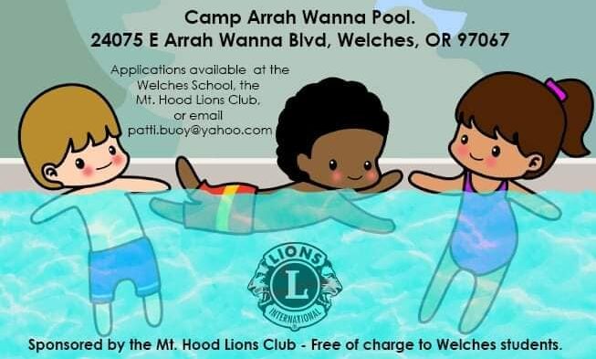 A graphic flyer for swimming lessons