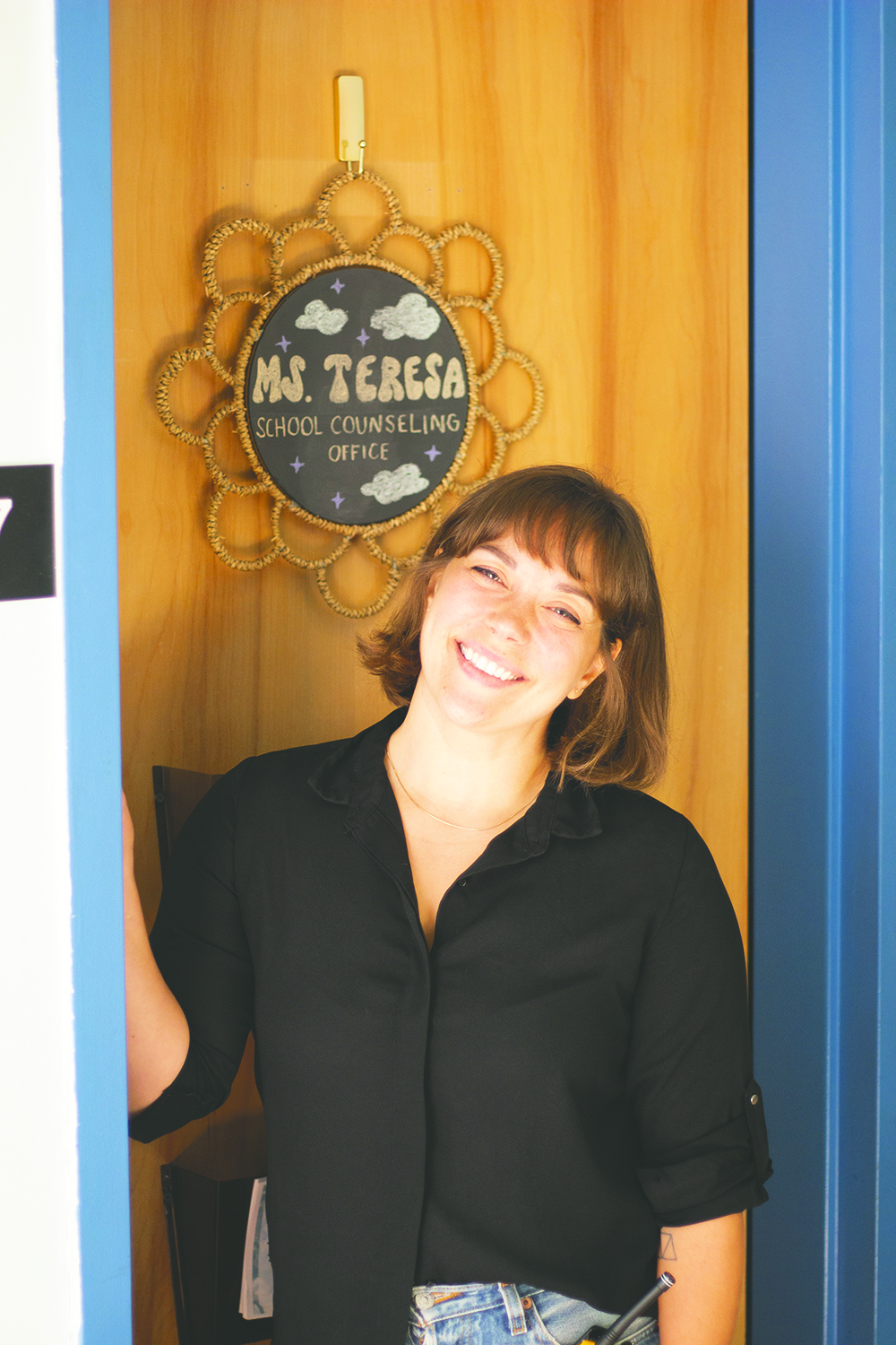 Teresa smiles in her classroom