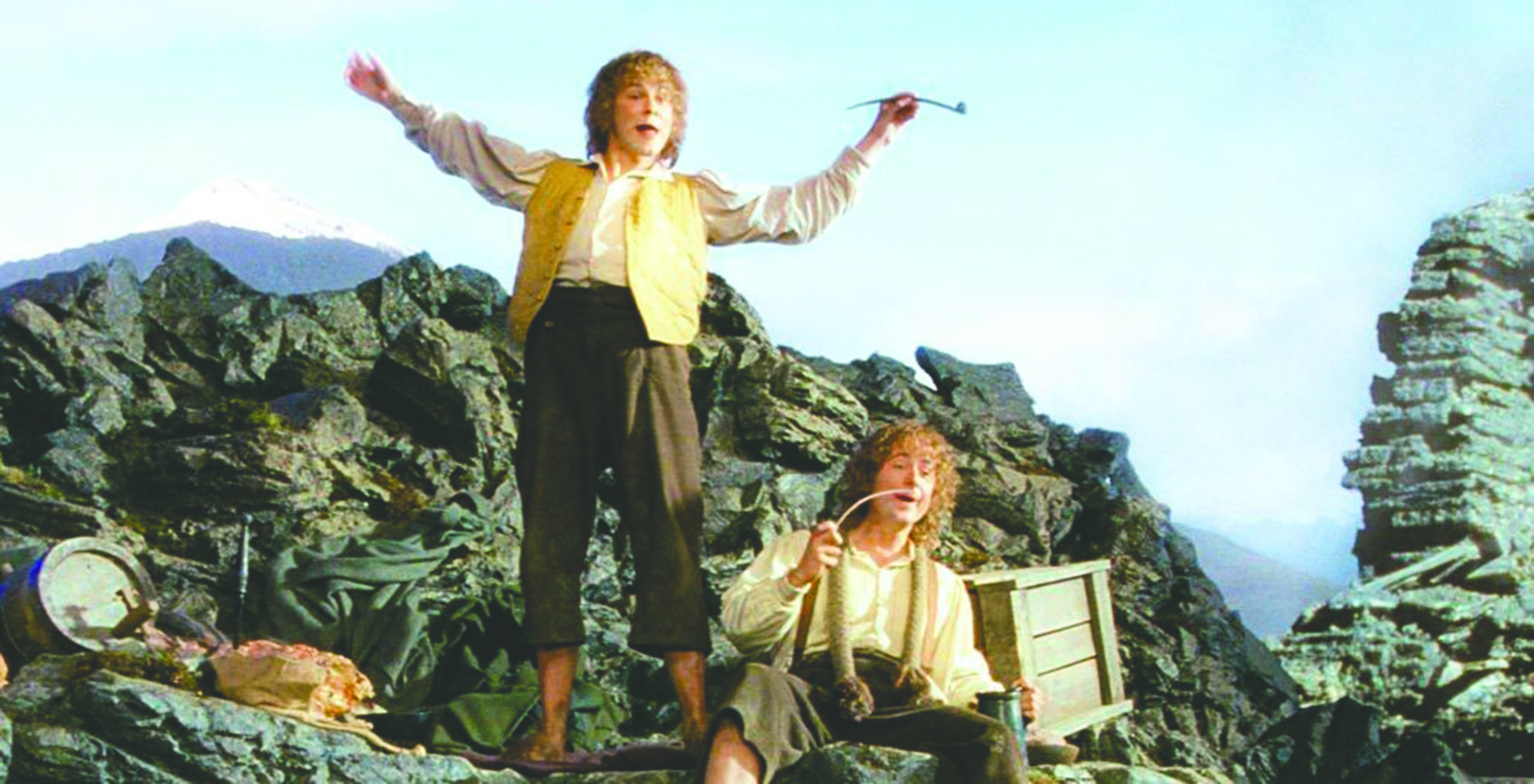 Hobbits on a mountain