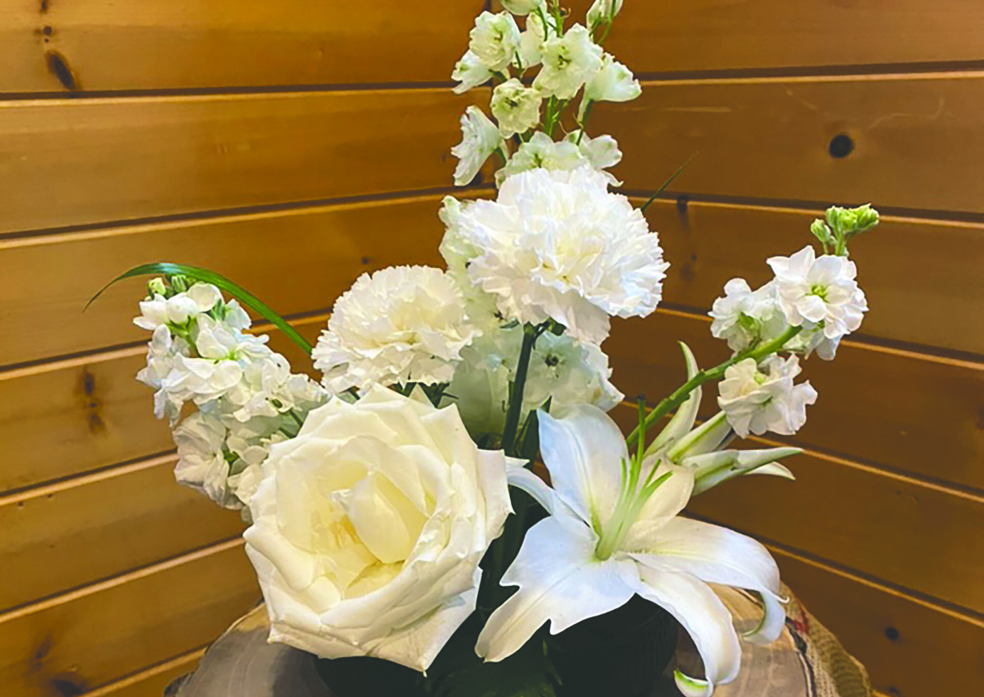 a white flower arrangement