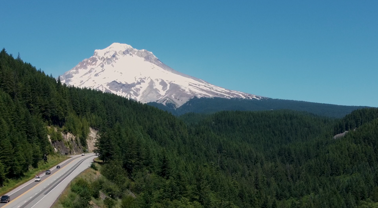 Beautiful view of the mountain and forest